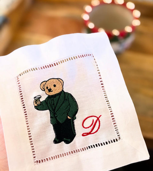 Martini Teddy Cocktail Napkins