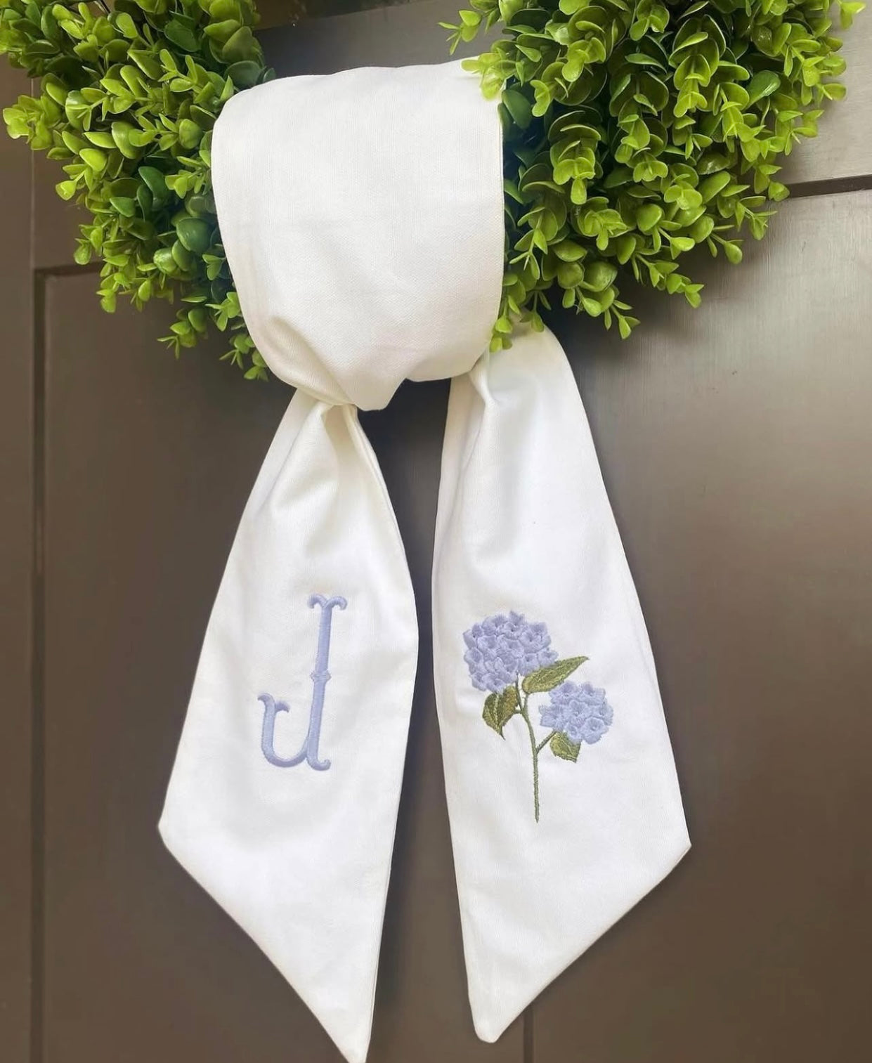 Hydrangea Wreath Sash